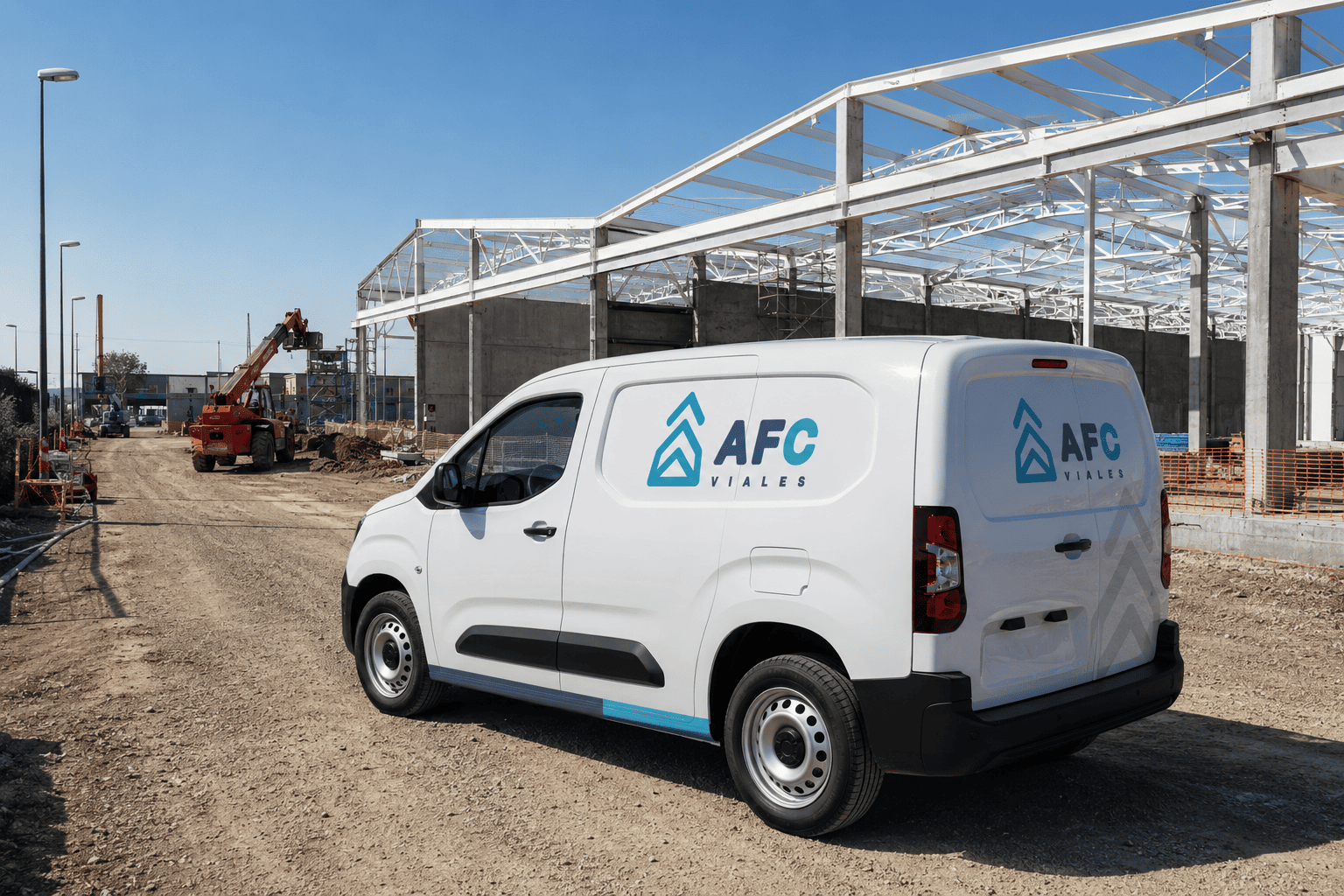 Vehículo de AFC Viales que da cobertura logística de movilidad a nuestro equipo de obra en los diferentes puntos de la península ibérica